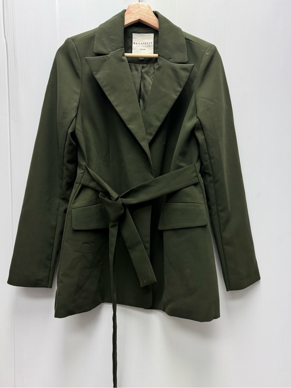 Bagatelle Olive Tie-Waist Blazer Jacket